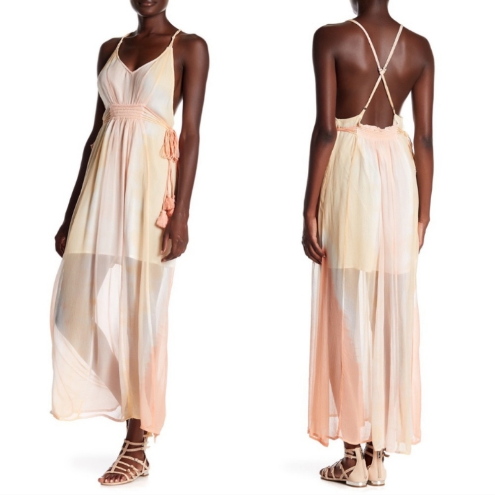 NWT Gypsy 05 Tie Dye Tassel Dress in ASAL BLUSH
